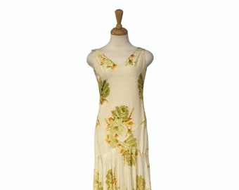 Floral Maxi Dress, Party Dress, Garden Party Dress, 1930s Dress, Wedding Guest Dress, Summer Dress