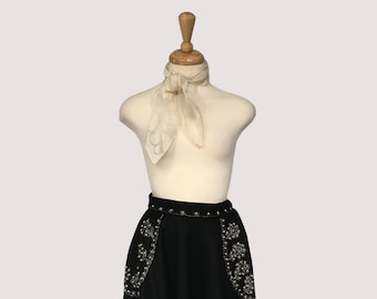 Wool Skirt, Vintage Clothing, 1950s Circle Skirt, Skirt with Pockets