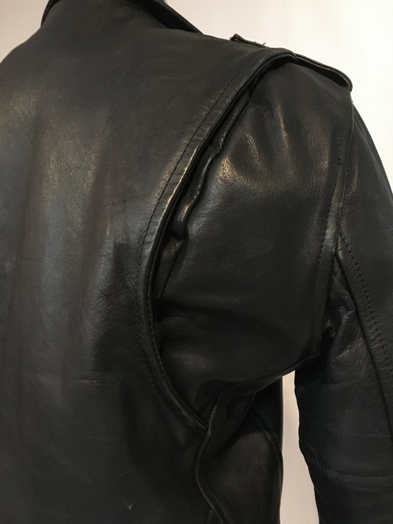 90s Leather Jacket, Biker Jacket, Motorcycle Jack… - image 6