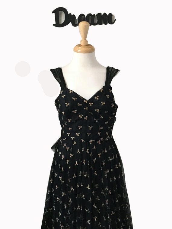 1930s Dress, Authentic 30s Black cocktail dress, … - image 3