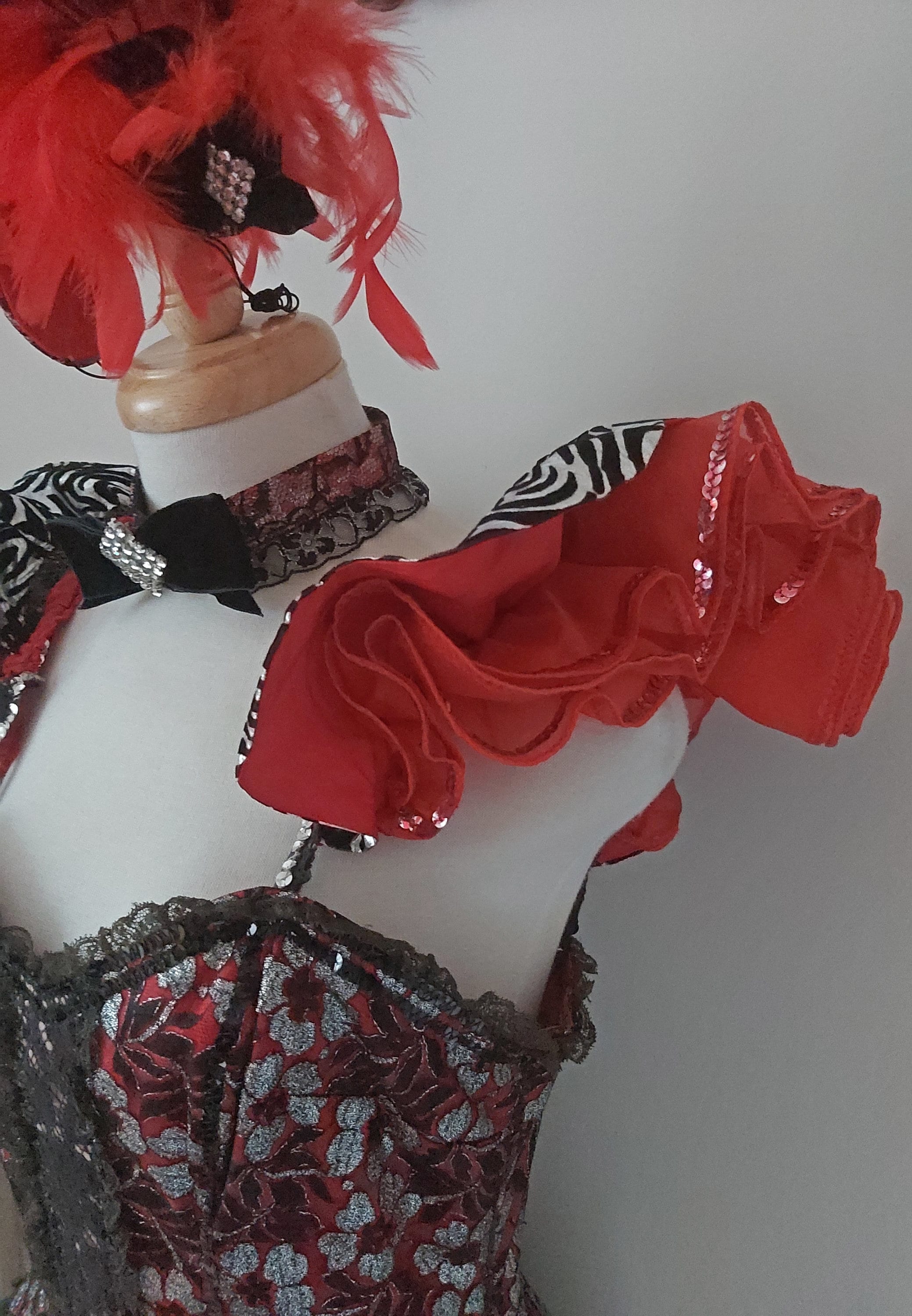 Vintage Saloon Girl Costume Corset Dress