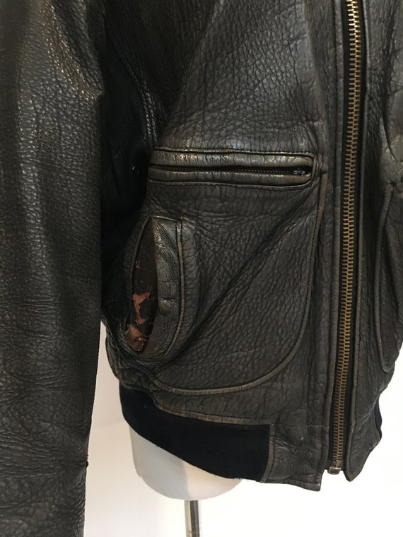 70s Leather Jacket, Aviator Jacket, Bomber Jacket… - image 5