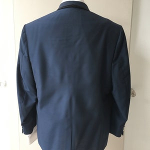 Vintage Clothing, 50s Tuxedo Jacket, Smoking Jacket,Blue Dinner Jacket, Men's Clothing image 5