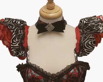 Vintage Saloon Mädchen Kostüm Korsett Kleid
