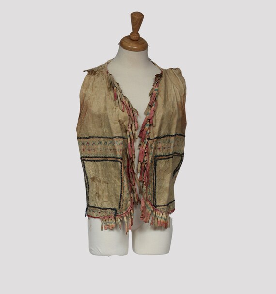 Boho Vest, Leather Vest Women, Hand Painted Boho L