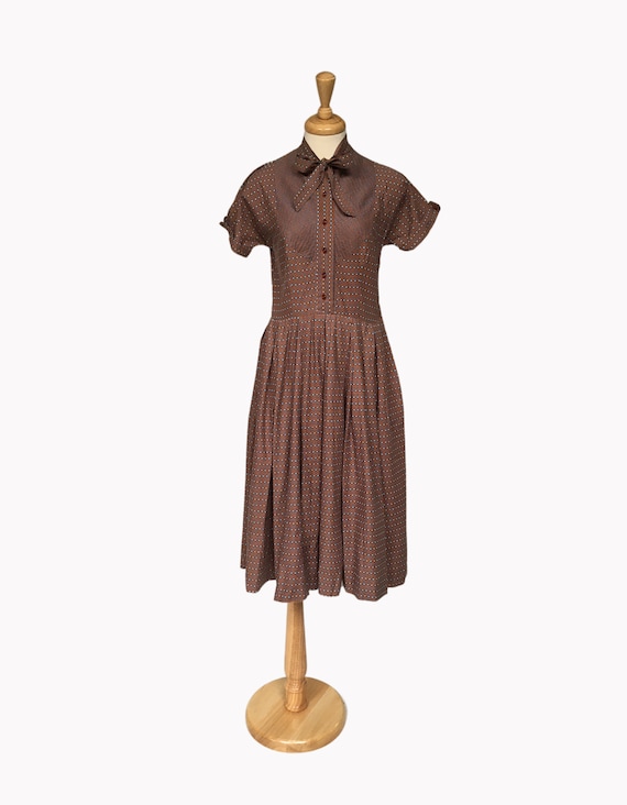1940s Day Dress, Vintage Dress, Spring Dress, Summ