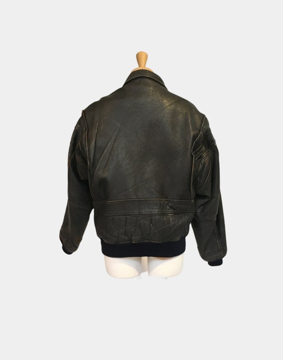 70s Leather Jacket, Aviator Jacket, Bomber Jacket… - image 3