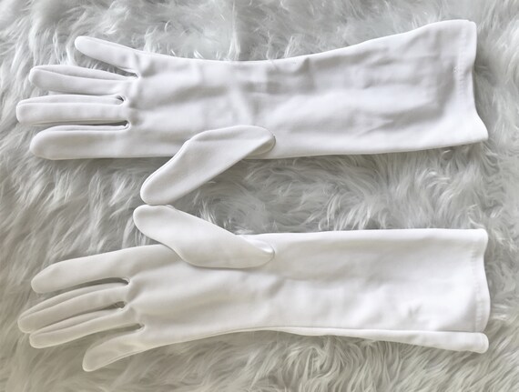 White Wedding Gloves,Gloves Long Womens, Vintage … - image 3