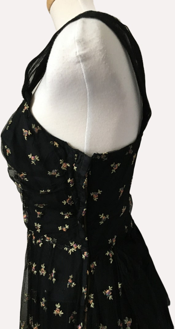 1930s Dress, Authentic 30s Black cocktail dress, … - image 5