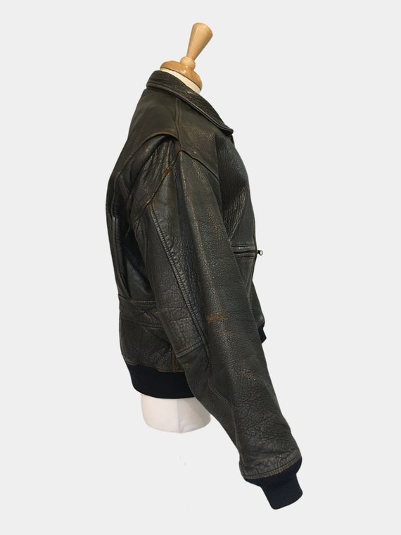 70s Leather Jacket, Aviator Jacket, Bomber Jacket… - image 2