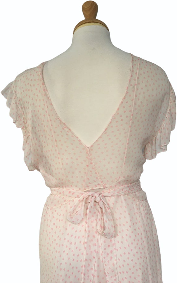 Pink Chiffon Dress, 1930s Dress, Garden Party Dre… - image 6