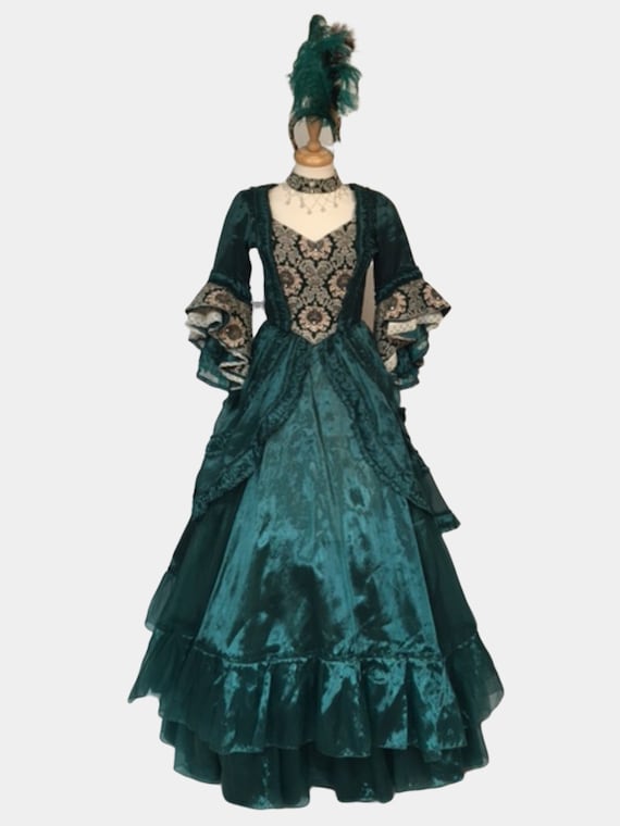 18th Century Dress, Rococo Dress, Ball Gown, Orga… - image 1