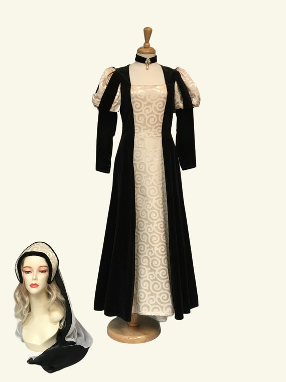 Medieval Dress, Medieval Headdress, LARP Dress, Re