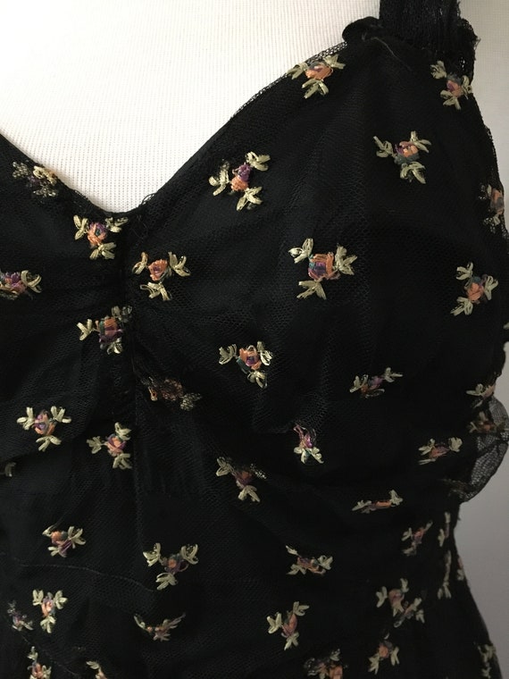 1930s Dress, Authentic 30s Black cocktail dress, … - image 4