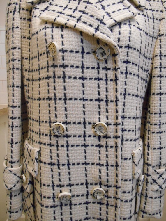 Women's 1960s Long Wool Coat, Spring coat, Boucle… - image 3