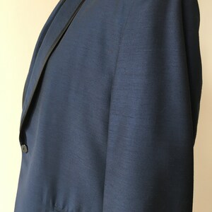 Vintage Clothing, 50s Tuxedo Jacket, Smoking Jacket,Blue Dinner Jacket, Men's Clothing image 6