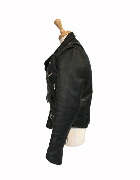 90s Leather Jacket, Biker Jacket, Motorcycle Jack… - image 2