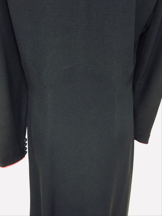 Vintage Dress, 1940s Day Dress, 1940s black crepe… - image 4