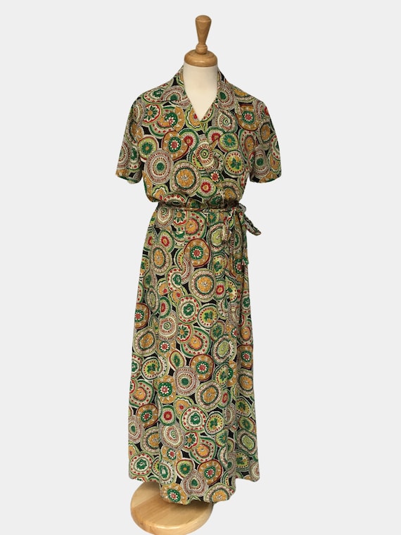Vintage Dress, 1940s Day Dress, Garden Party Dress