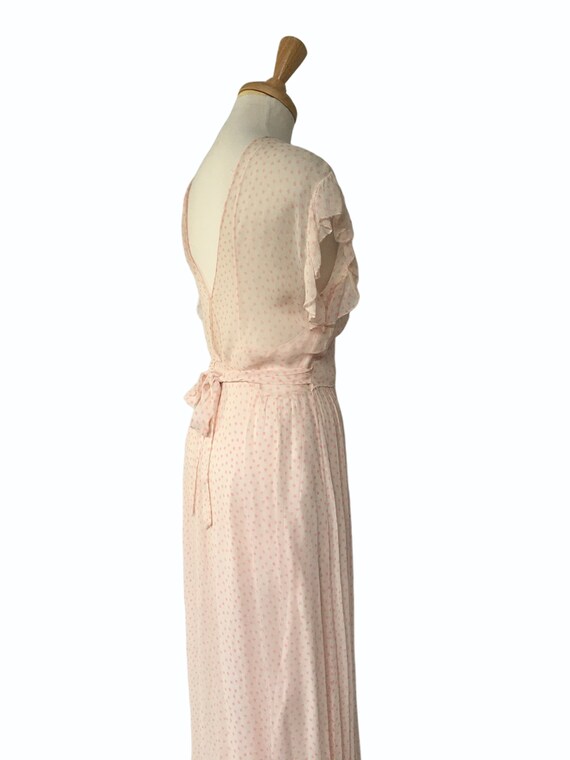 Pink Chiffon Dress, 1930s Dress, Garden Party Dre… - image 7