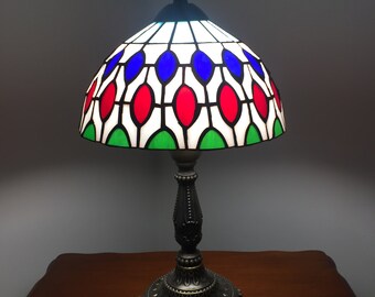 Victorian Stained Glass Lampshade – Handmade Tiffany Style Table Lamp Shade  – Elegant Home Decor Lighting