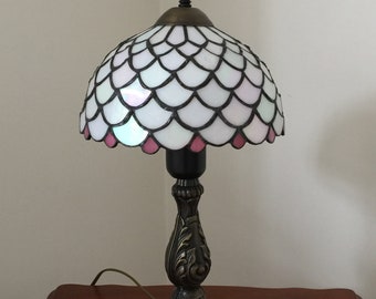 Stained Glass Lampshade – Handmade Tiffany Style Table Lamp Shade – Colorful Glass Lamp Shade – Artistic Decorative Home Lighting