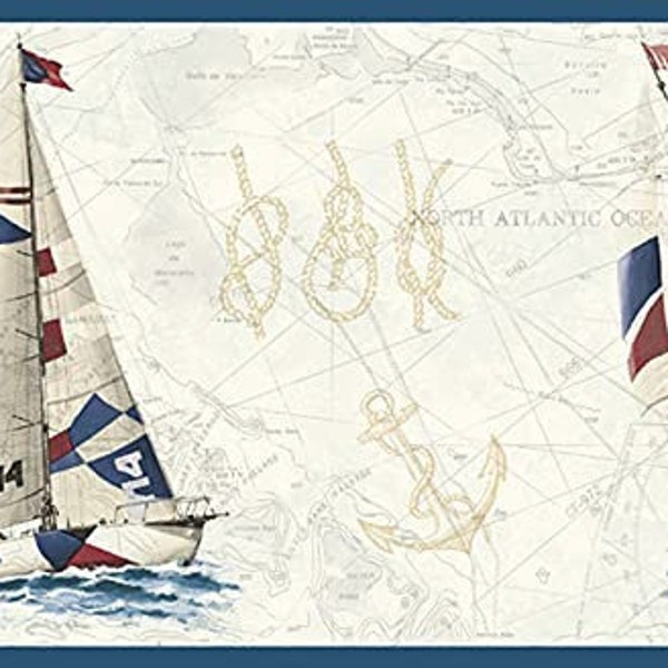 Nautical Wallpaper Border Etsy