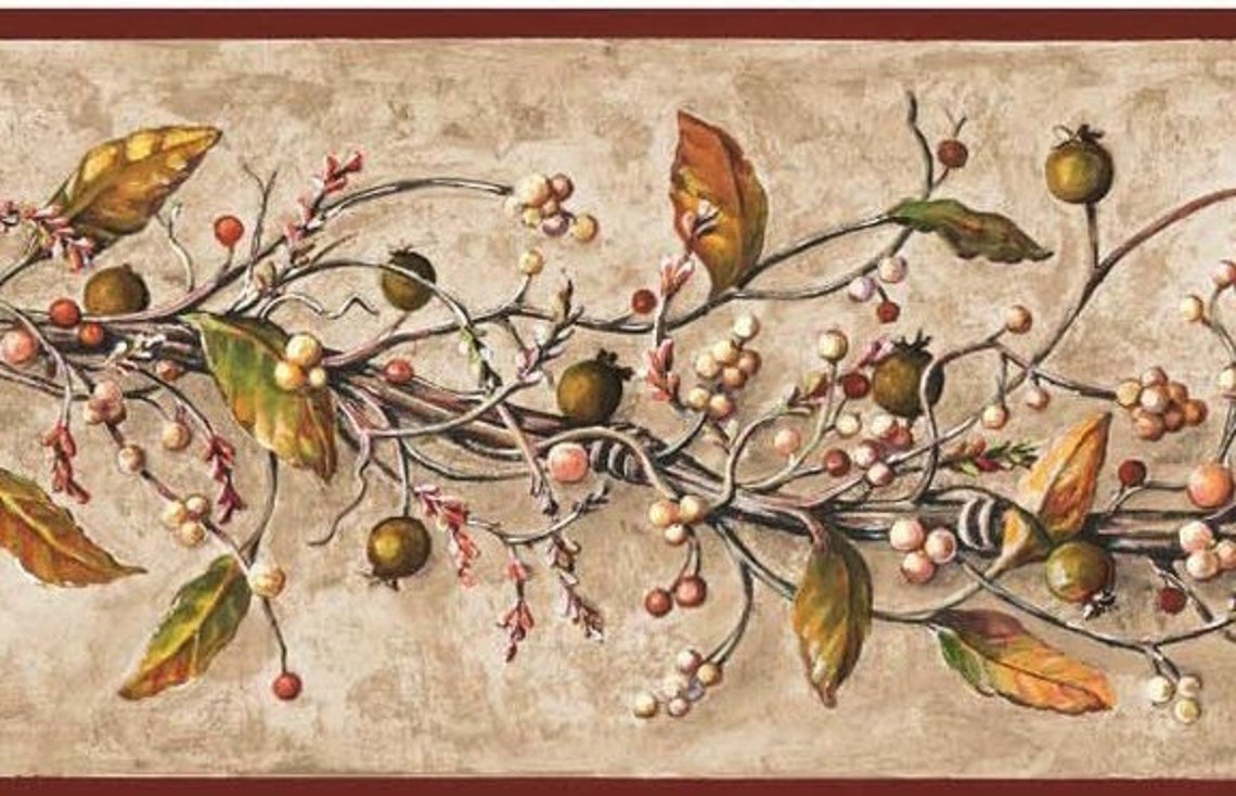 Caroline Vine Wallpaper Border Hk4669bd Etsy