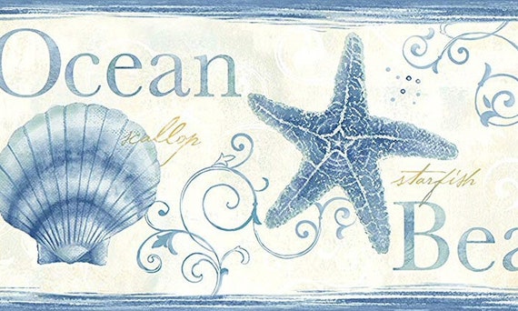 Island Bay Shell Wallpaper Border Dlr53561b - Etsy Island Bay Shell Wallpaper Border Dlr53561b - Etsy