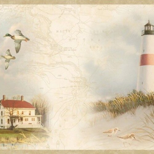Coastal Lighthouse Wallpaper Border Etsy