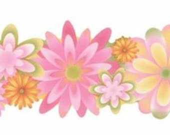 Flower Power Wallpaper Border CK83122b