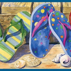 Beach Flip Flops Wallpaper Border - Etsy