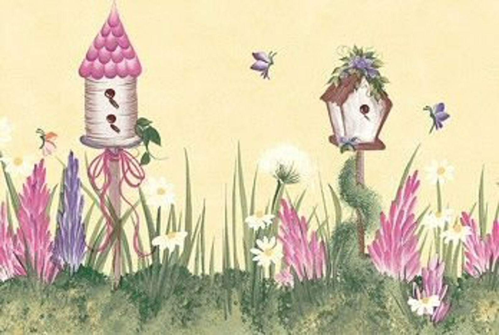 Donna Dewberry Birdhouse Wallpaper Border 240b63971 Etsy