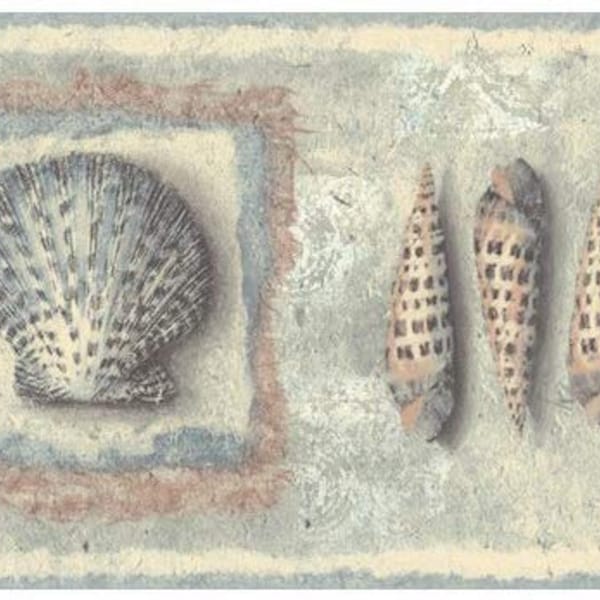 Nautical Shell Border Nautical Wallpaper Border - Etsy