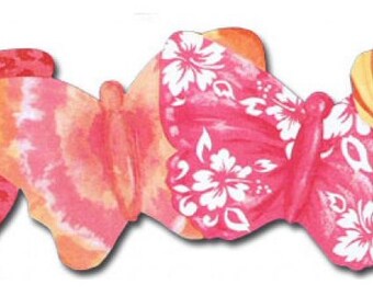 Funky Tie Dye Butterflies Wallpaper Border TW38010db
