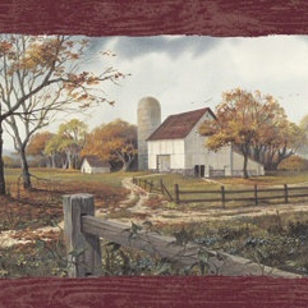 Country Days On The Farm Wallpaper Border PUR44591b