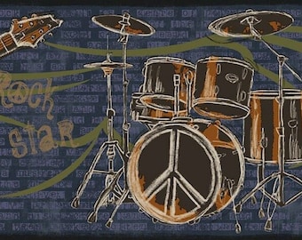 Drums Wallpaper Etsy