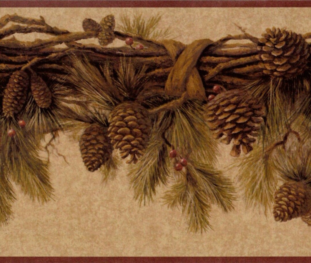 Pine Cone Wall Border