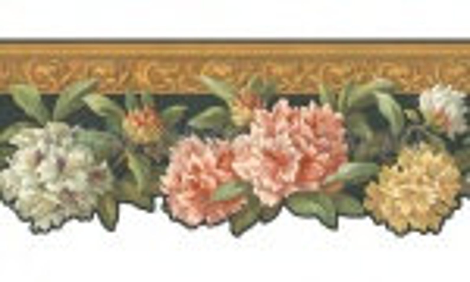 Scalloped Floral Wallpaper Border Etsy