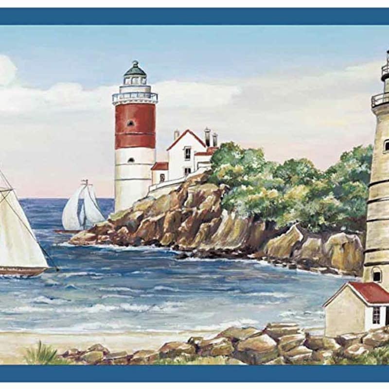 Lighthouse Wallpaper Border - Etsy