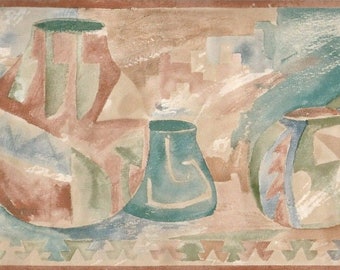 Southwest Clay Pottery Wallpaper Border DH08543 SKB8038