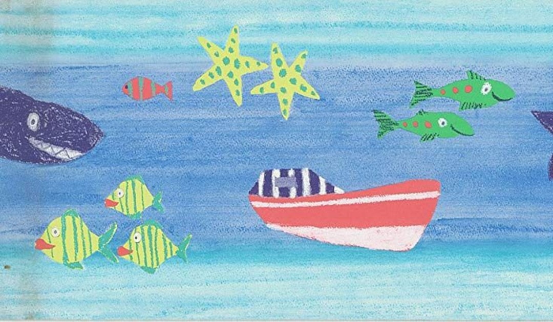 Comical Tropical Fish Wallpaper Border 329b27972 Etsy