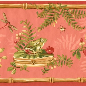 Frogs, Lilypads, Dragonfly Wallpaper Border 7267-463