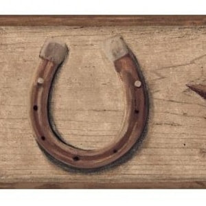 Western Star Horseshoe Wallpaper Border BG1673bd