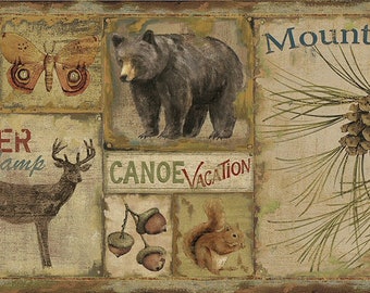 Camping Wallpaper Border - Etsy Camping Wallpaper Border - Etsy