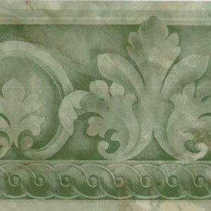 Architectural Wallpaper Border Green AT700161