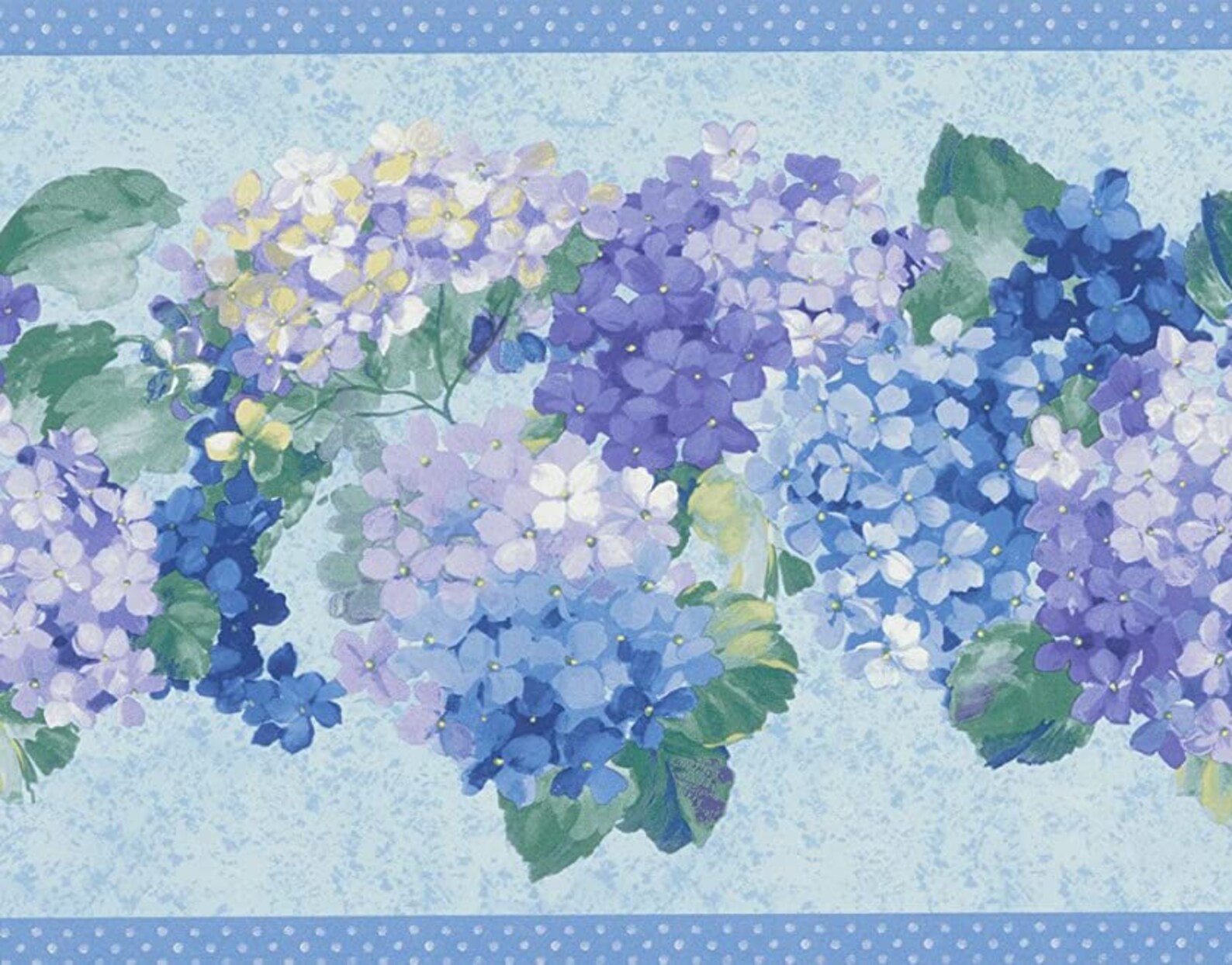 Hydrangea Wallpaper Border 95834 418B343 Etsy