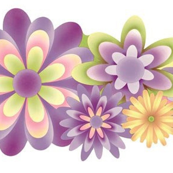 Wildflower Wallpaper Border Etsy