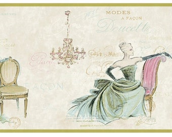 Cocktail Party Wallpaper Border AM8836b