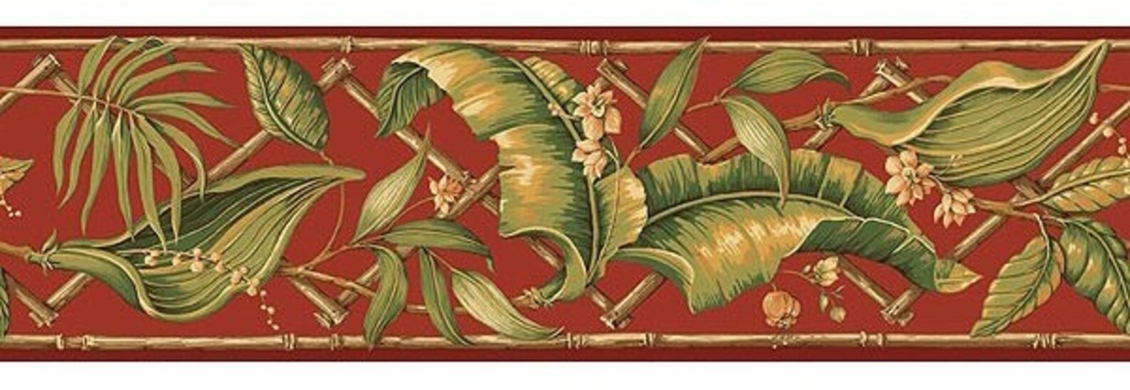 Tropical Leaves Wallpaper Border Ge57113b Etsy